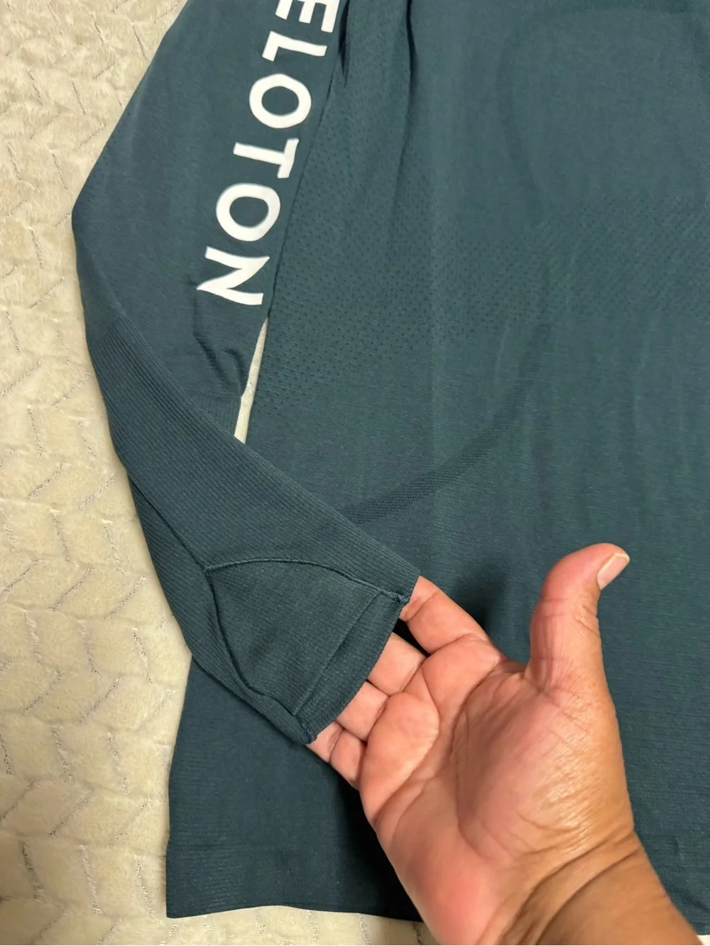 Green Lululemon X Peloton dri fit tee in size 12